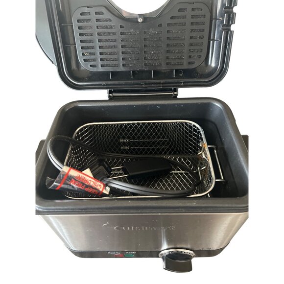 Cuisinart Electric Deep Fryer CDF-100 1000W Stainless Steel Compact - Picture 2 of 5